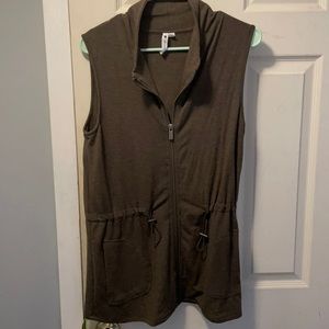 Olive green cotton vest